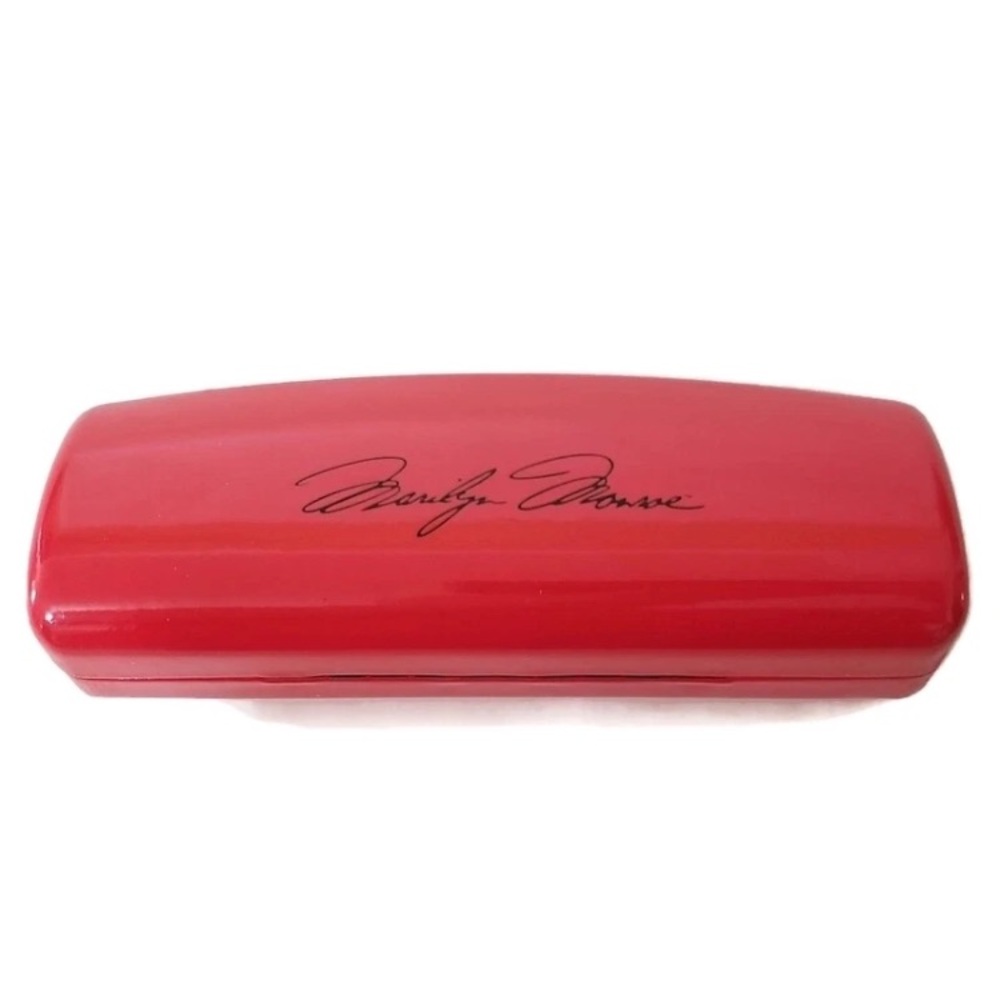 New Marilyn Monroe Red Gloss Eyeglass Case with Signature Cleaning Cloth
